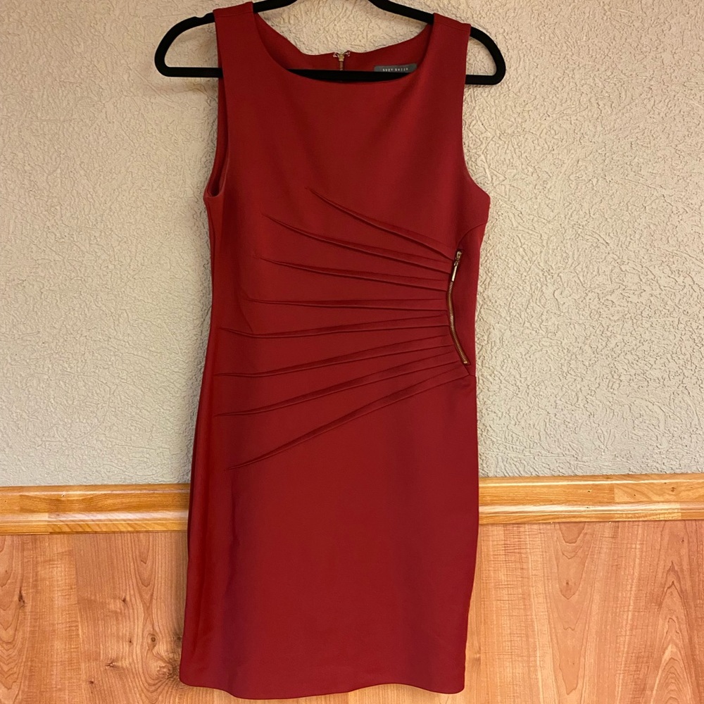 Dark red cocktail dress